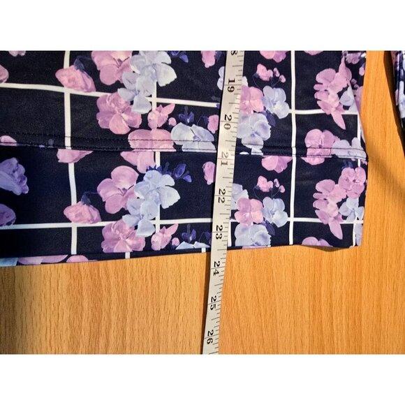 Peter Millar Womens Golf Birdie Sweatshirt M Purple Floral UPF Activewear Sport - Picture 6 of 14